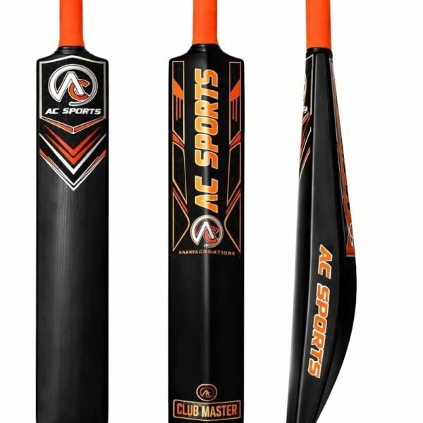 AC Sports Plastic Cricket Bat for Kids Lightweight Tennis Ball Cricket Bat BLACK
