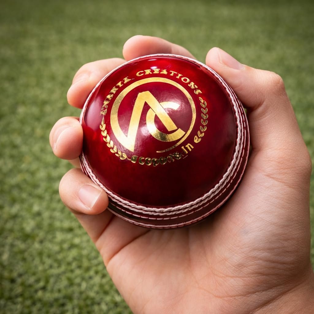 Ananya Creations Classic Red 4 piece Leather Cricket Ball –40 Overs (Test) -1.jpg