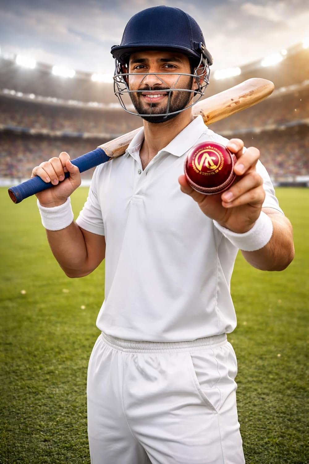 Ananya Creations Classic Red 4 piece Leather Cricket Ball –40 Overs (Test) -4.jpg