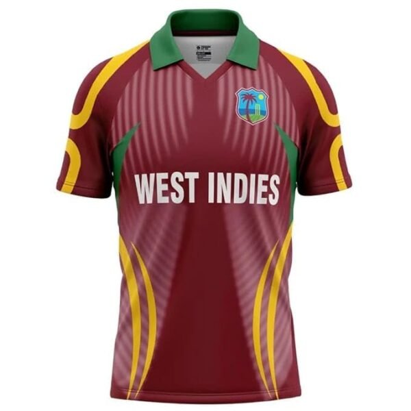 West Indies T20 2009 Half Sleeves Fan Jersey for Men Maroon Team T-Shirt | Polyester Dry Fit Fabric | Stylish T-Shirt for Practice, Gym, Running & Outdoor Sports | Athletic Wear