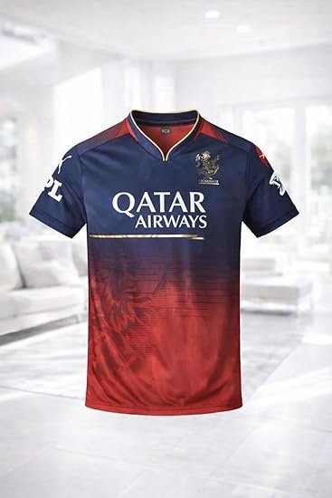 RCB IPL Style Cricket Jersey for Men Premium Breathable Sports T Shirt